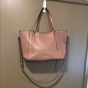 Nine West Tan Leather Tote Bag with Spacious Design